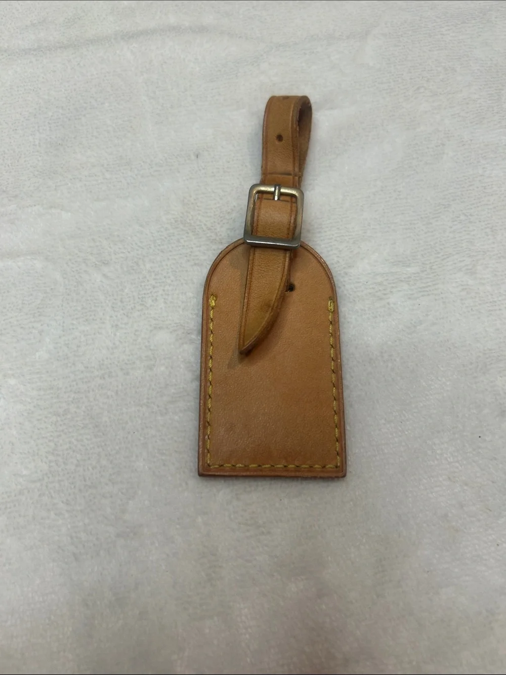 Louis Vuitton Brown Leather Luggage Tag